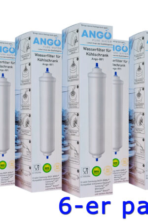6-pack ANGO Externer Wasserfilter ersetzt DA29-10105J Aqua Pure kompatibel mit Kühlschrank Samsung